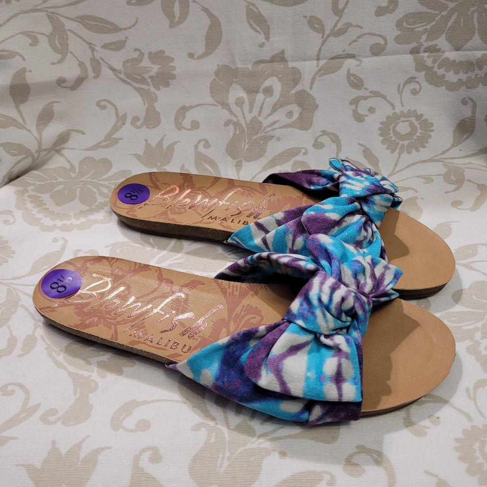 Blowfish Malibu Ginah Turq Dye Pop Slide Sandals Size 8.5 - Picture 2 of 6